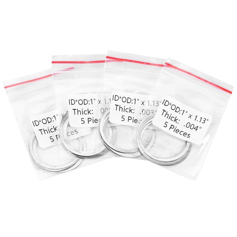 HanTof Barrel Nut Shim Kit, Barrel Shim Nuts Free Float Spacers Adjustment .001” .002” .003” .004” Thickness (20 Pack) - Image 2